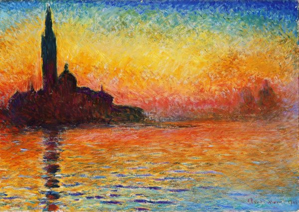 Main Product Photo of San Giorgio Maggiore at Dusk Painting by Claude Monet