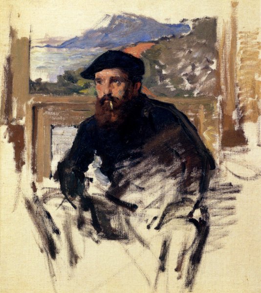 Main Product Photo of Self Portrait In His Atelier Painting by Claude Monet