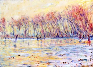 Skaters at Giverny by Claude Monet Oil Painting