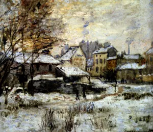 Snow Effect With Setting Sun by Claude Monet - Oil Painting Reproduction