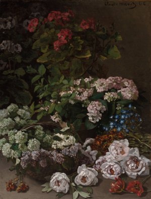 Spring Flowers by Claude Monet Oil Painting