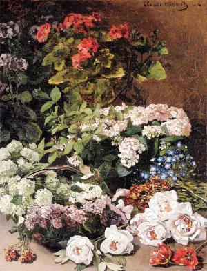 Spring Flowers Oil painting by Claude Monet
