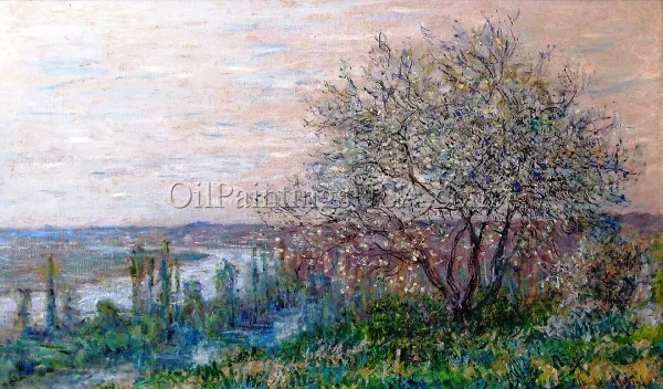 Spring Scene Monet Spring in Vetheuil by Claude Monet Oil Painting Reproduction For Sale ...