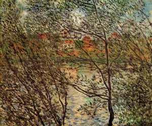 Springtime Through the Branches by Claude Monet - Oil Painting Reproduction