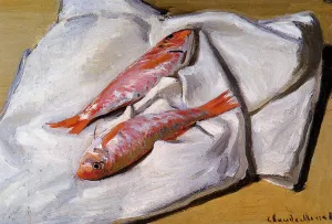 Still Life: Red Mullets by Claude Monet - Oil Painting Reproduction