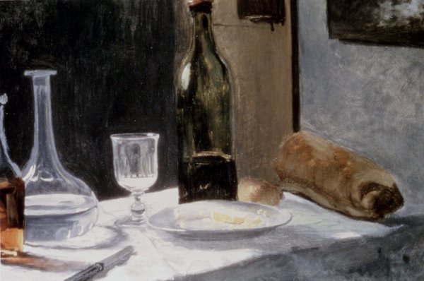 Main Product Photo of Still Life With Bottles Painting by Claude Monet