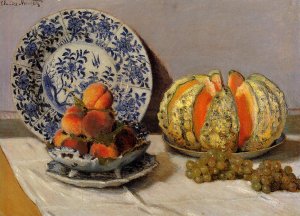 Still Life with Melon by Claude Monet Oil Painting