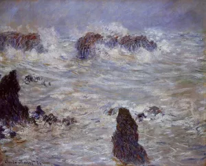 Storm off the Belle-Ile Coast by Claude Monet - Oil Painting Reproduction