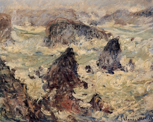 Main Product Photo of Storm on the Cote de Belle-Ile Painting by Claude Monet