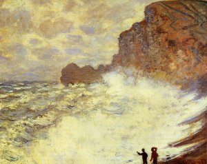 Stormy Weather at Etretat by Claude Monet Oil Painting