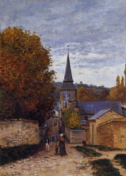 Street in Saint-Adresse by Claude Monet - Hand-Painted Oil Painting Reproduction