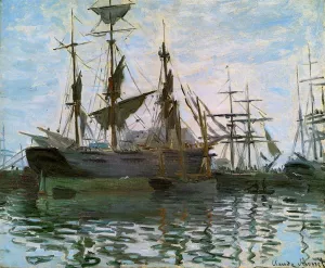 Study of Boats also known as Ships in Harbor by Claude Monet Oil Painting