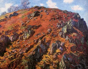 Study of Rocks also known as Le Bloc painting by Claude Monet