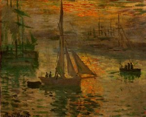 Sunrise also known as Seascape by Claude Monet Oil Painting