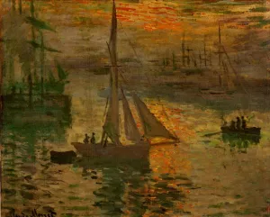 Sunrise also known as Seascape by Claude Monet - Oil Painting Reproduction