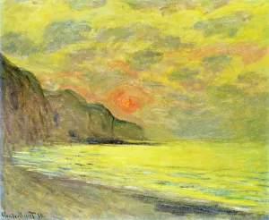 Sunset, Foggy Weather, Pourville painting by Claude Monet