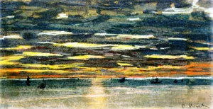 Sunset over the Sea by Claude Monet - Oil Painting Reproduction