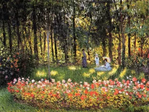 The Artist's Family in the Garden by Claude Monet Oil Painting