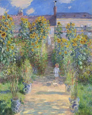 The Artist's Garden at Vetheuil by Claude Monet Oil Painting