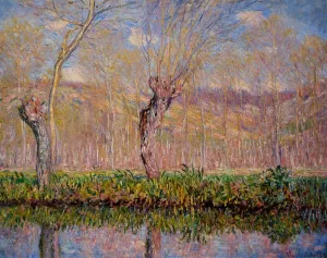 The Banks of the River Epte in Springtime by Claude Monet Oil Painting