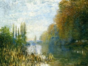The Banks of The Seine in Autumn by Claude Monet Oil Painting