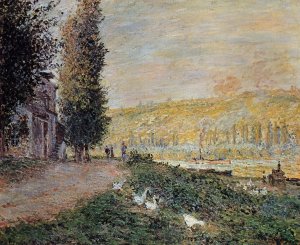 The Banks of the Seine, Lavacourt by Claude Monet Oil Painting
