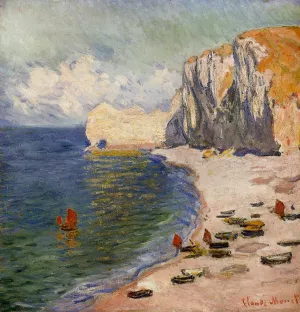 The Beach and the Falaise d'Amont by Claude Monet Oil Painting