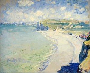 The Beach at Pourville Oil painting by Claude Monet