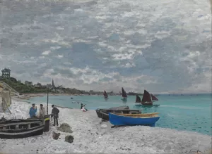 The Beach at Sainte-Adresse by Claude Monet Oil Painting