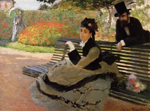 The Bench also known as Camille Monet on a Garden Bench by Claude Monet Oil Painting