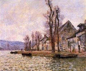 The Bend of the Seine at Lavacourt, Winter by Claude Monet Oil Painting