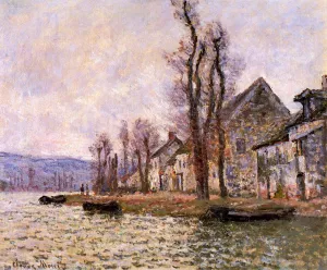 The Bend of the Seine at Lavacourt, Winter by Claude Monet - Oil Painting Reproduction