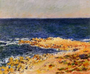 The 'Big Blue' at Antibes (also known as The Seat at Antibes) by Claude Monet Oil Painting