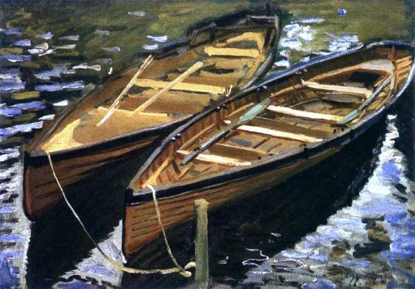Main Product Photo of The Boats Painting by Claude Monet