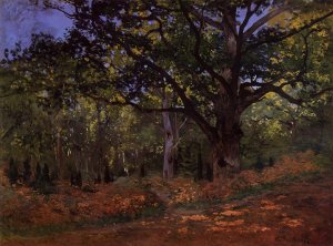 The Bodmer Oak, Fontainebleau Oil painting by Claude Monet