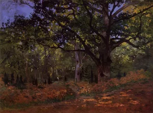 The Bodmer Oak, Fontainebleau by Claude Monet - Oil Painting Reproduction