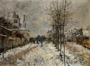 The Boulevard de Pontoise at Argenteuil, Snow Effect by Claude Monet - Oil Painting Reproduction