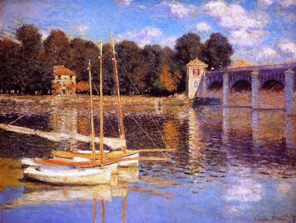 Main Product Photo of The Bridge at Argenteuil Painting by Claude Monet