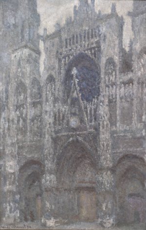 The Cathedral in Rouen. The Portal, Grey Weather by Claude Monet Oil Painting