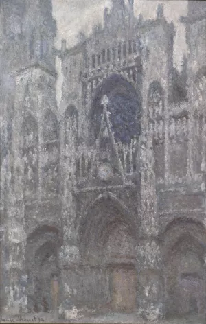 The Cathedral in Rouen. The Portal, Grey Weather by Claude Monet Oil Painting