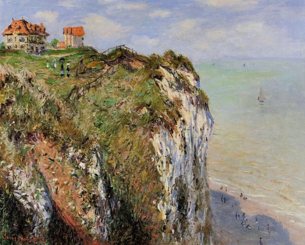 The Cliff at Dieppe by Claude Monet - Hand-Painted Oil Painting Reproduction