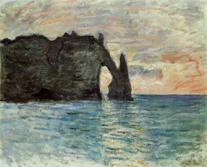 The Cliff at Etretat painting by Claude Monet
