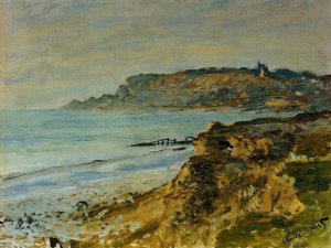 The Cliff at Sainte-Adresse Oil painting by Claude Monet