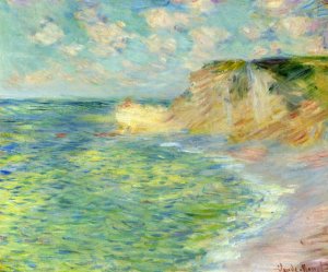 The Cliffs at Amont Oil painting by Claude Monet