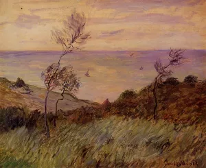 The Cliffs of Varengeville, Gust of Wind by Claude Monet - Oil Painting Reproduction