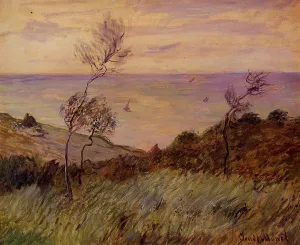 The Cliffs of Varengeville, Gust of Wind by Claude Monet Oil Painting
