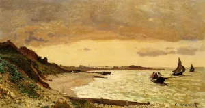 The Coast at Sainte-Adresse by Claude Monet Oil Painting