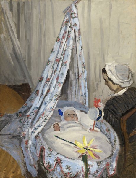 Main Product Photo of The Cradle - Camille with the Artist's Son Jean Painting by Claude Monet