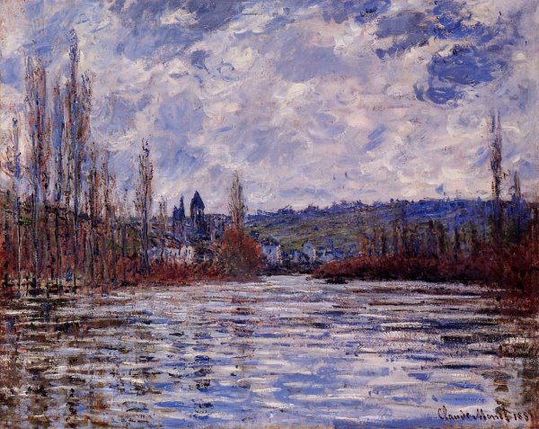 The Flood of the Seine at Vetheuil by Claude Monet - Hand-Painted Oil Painting Reproduction
