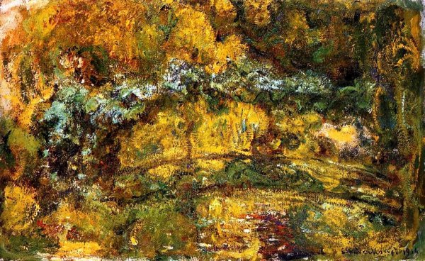 The Footbridge Over the Water-Lily Pond by Claude Monet - Hand-Painted Oil Painting Reproduction